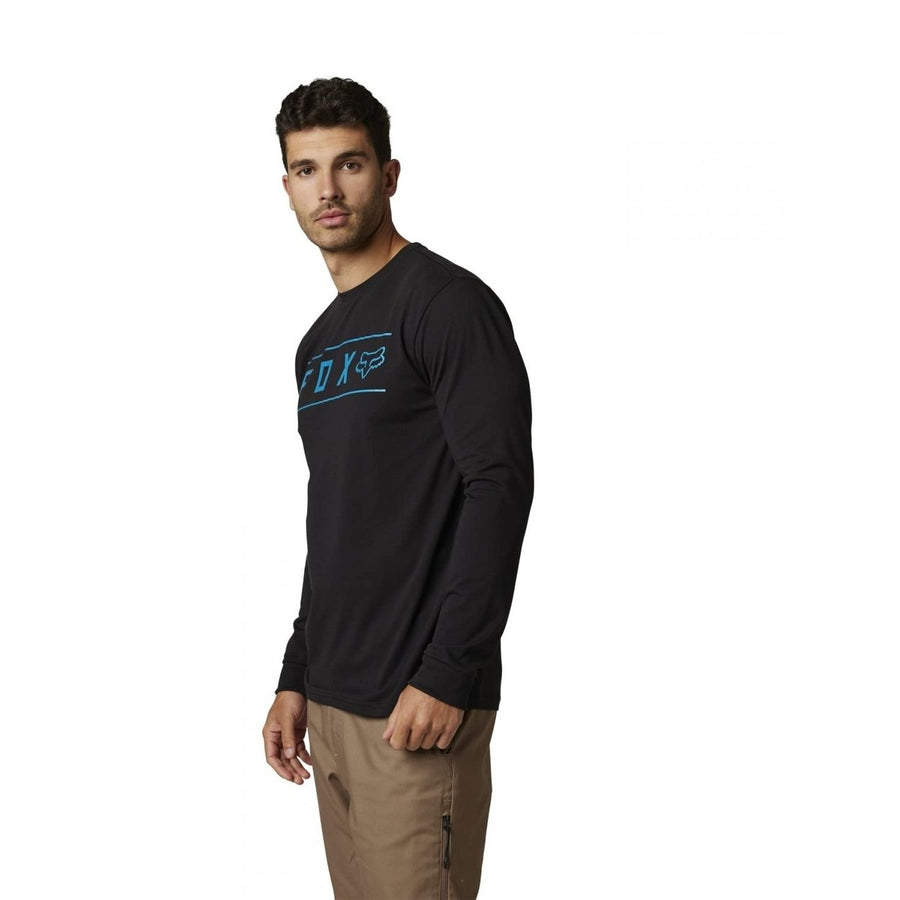 Fox Racing Mens Pinnacle Long Sleeve Tech Tee HEATHER DEEP COBALT Image 1