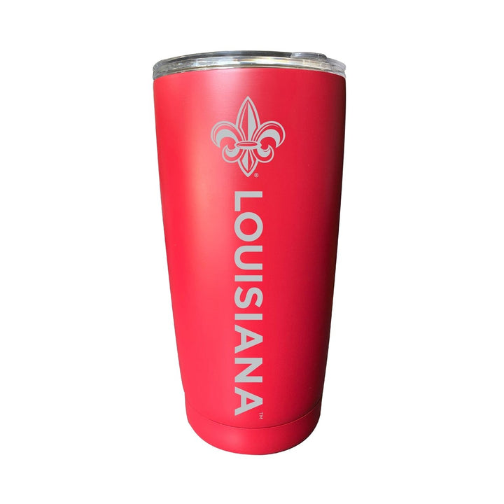 Louisiana at Lafayette 16 oz Stainless Steel Etched Tumbler - Choose Your Color Image 4