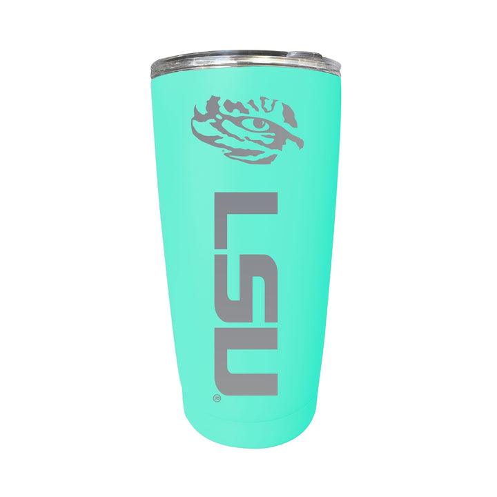 LSU Tigers 16 oz Stainless Steel Etched Tumbler - Choose Your Color Image 6