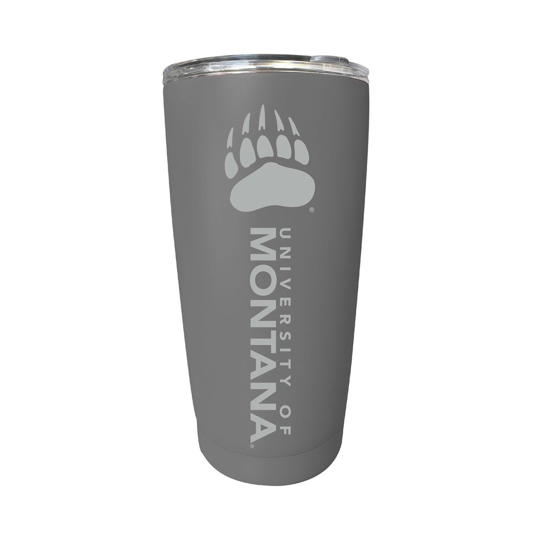 Montana University 16 oz Stainless Steel Etched Tumbler - Choose Your Color Image 1