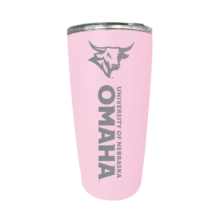 Nebraska at Omaha 16 oz Stainless Steel Etched Tumbler - Choose Your Color Image 4