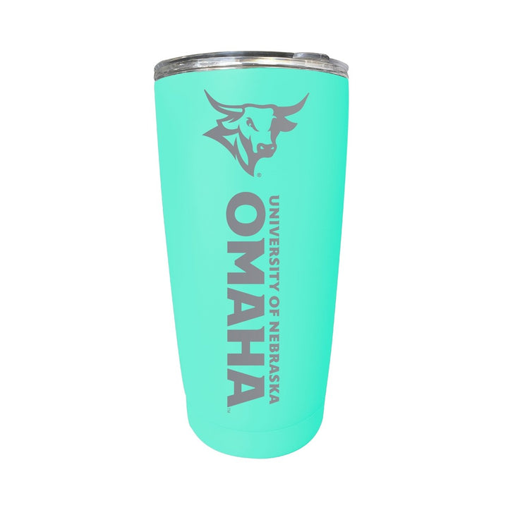 Nebraska at Omaha 16 oz Stainless Steel Etched Tumbler - Choose Your Color Image 6