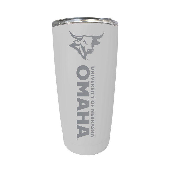 Nebraska at Omaha 16 oz Stainless Steel Etched Tumbler - Choose Your Color Image 7