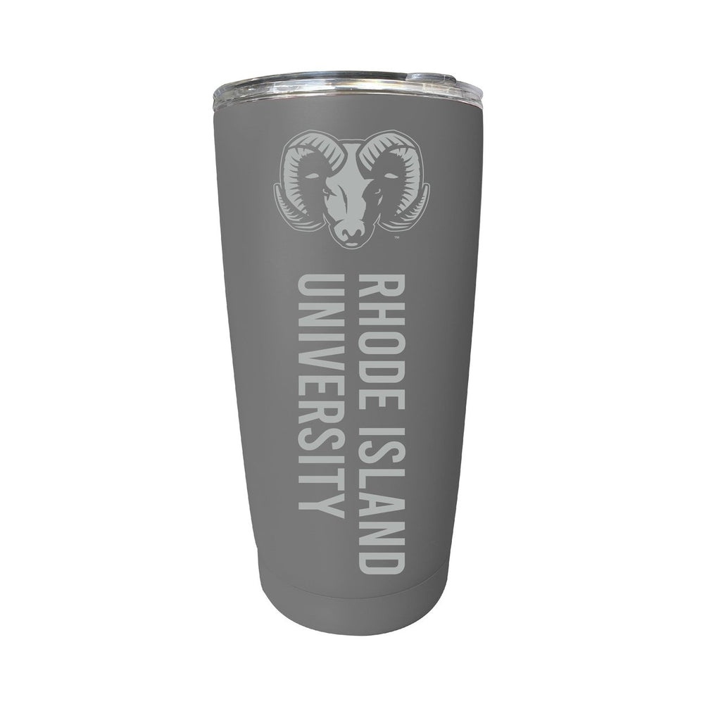 Rhode Island University 16 oz Stainless Steel Etched Tumbler - Choose Your Color Image 2