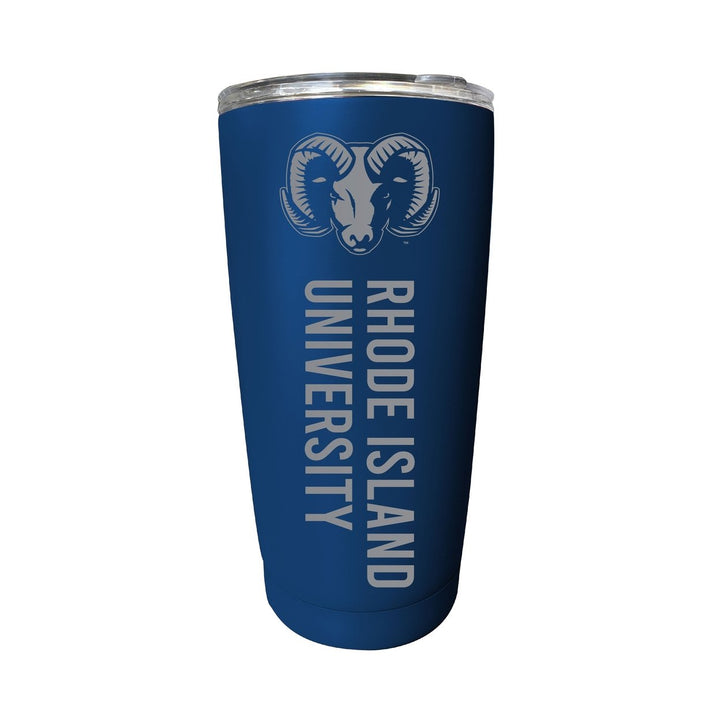 Rhode Island University 16 oz Stainless Steel Etched Tumbler - Choose Your Color Image 3