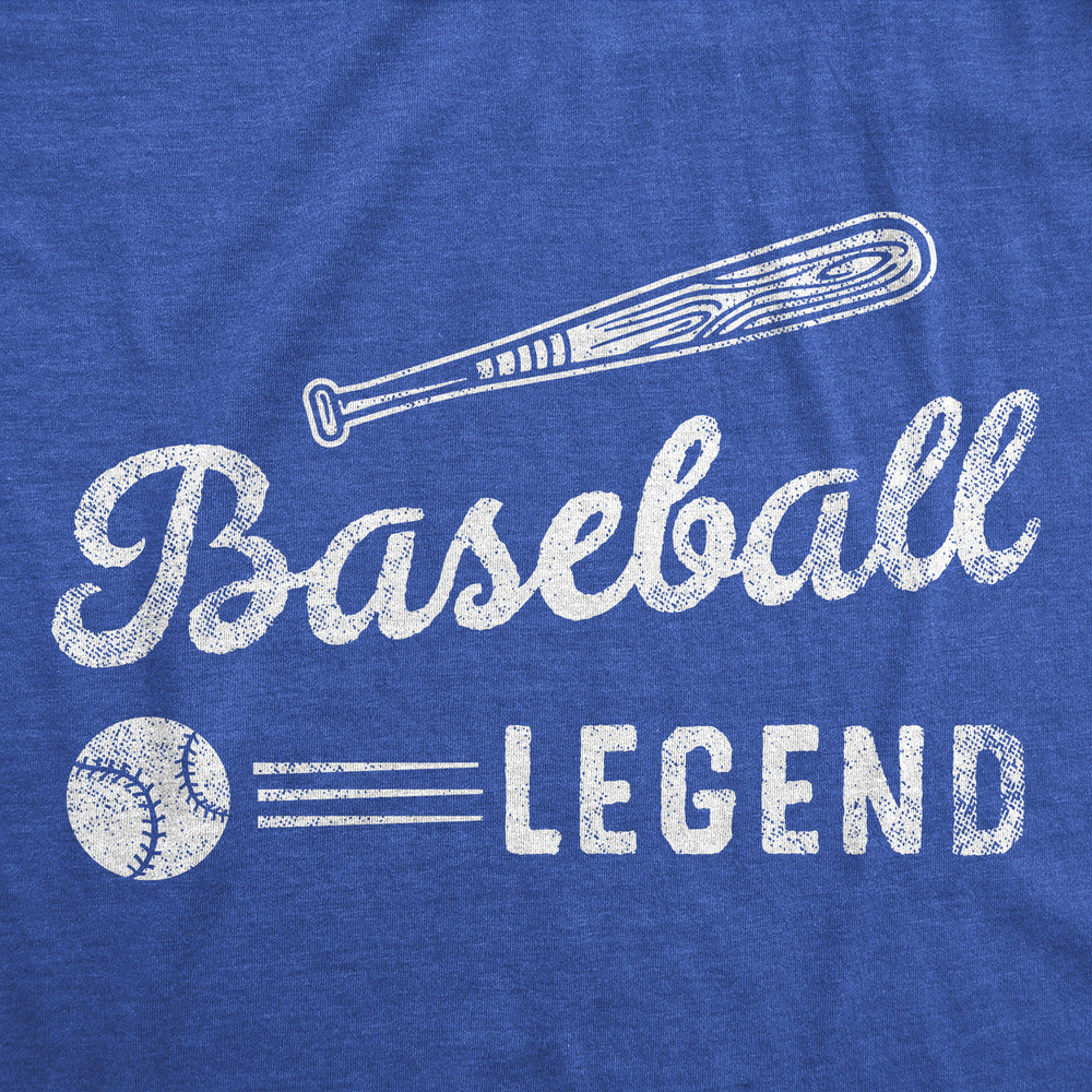 Mens Funny T Shirts Baseball Legend Sarcastic Sports Graphic Tee Image 2
