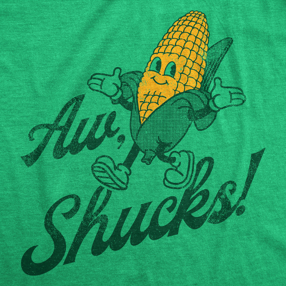 Womens Aw Shucks Funny T Shirt Sarcastic Food Graphic Tee For Ladies Image 2