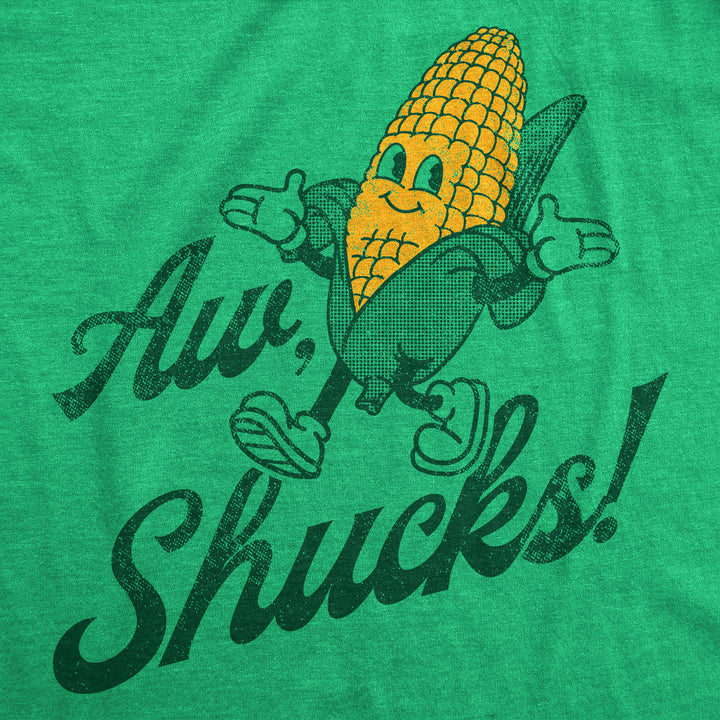 Womens Aw Shucks Funny T Shirt Sarcastic Food Graphic Tee For Ladies Image 2