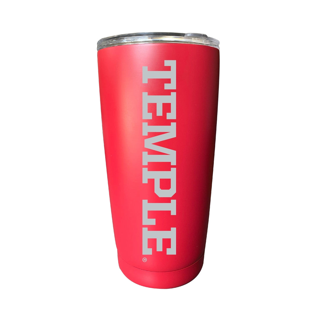 Temple University 16 oz Stainless Steel Etched Tumbler - Choose Your Color Image 4