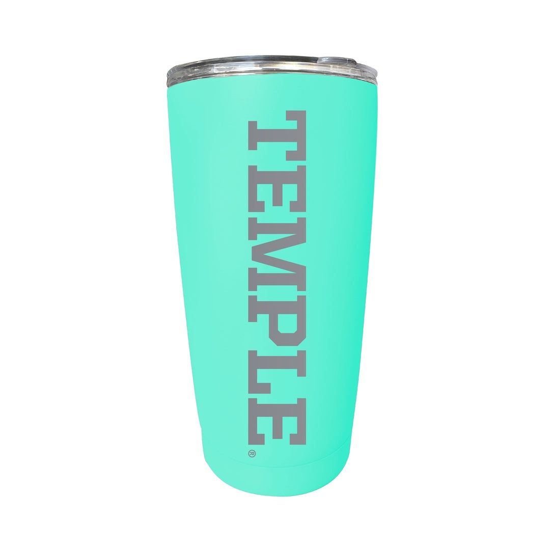 Temple University 16 oz Stainless Steel Etched Tumbler - Choose Your Color Image 4