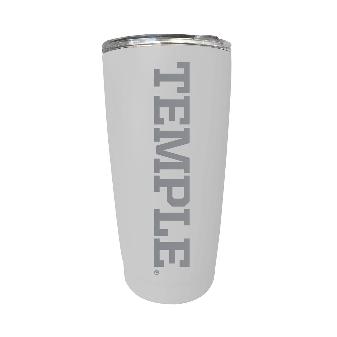 Temple University 16 oz Stainless Steel Etched Tumbler - Choose Your Color Image 6