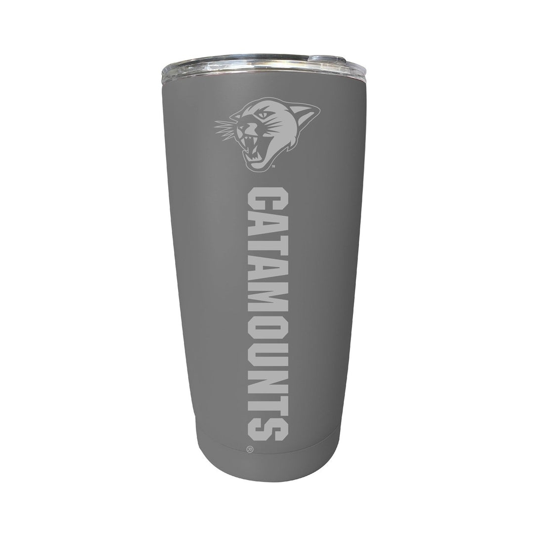 Vermont Catamounts 16 oz Stainless Steel Etched Tumbler - Choose Your Color Image 2