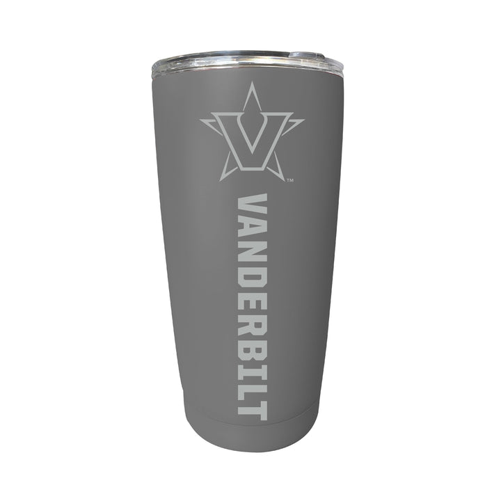 Vanderbilt University 16 oz Stainless Steel Etched Tumbler - Choose Your Color Image 2