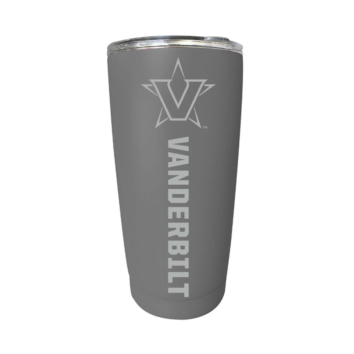 Vanderbilt University 16 oz Stainless Steel Etched Tumbler - Choose Your Color Image 1