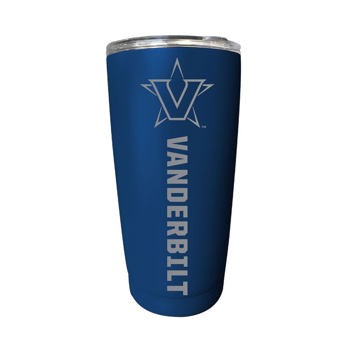 Vanderbilt University 16 oz Stainless Steel Etched Tumbler - Choose Your Color Image 3