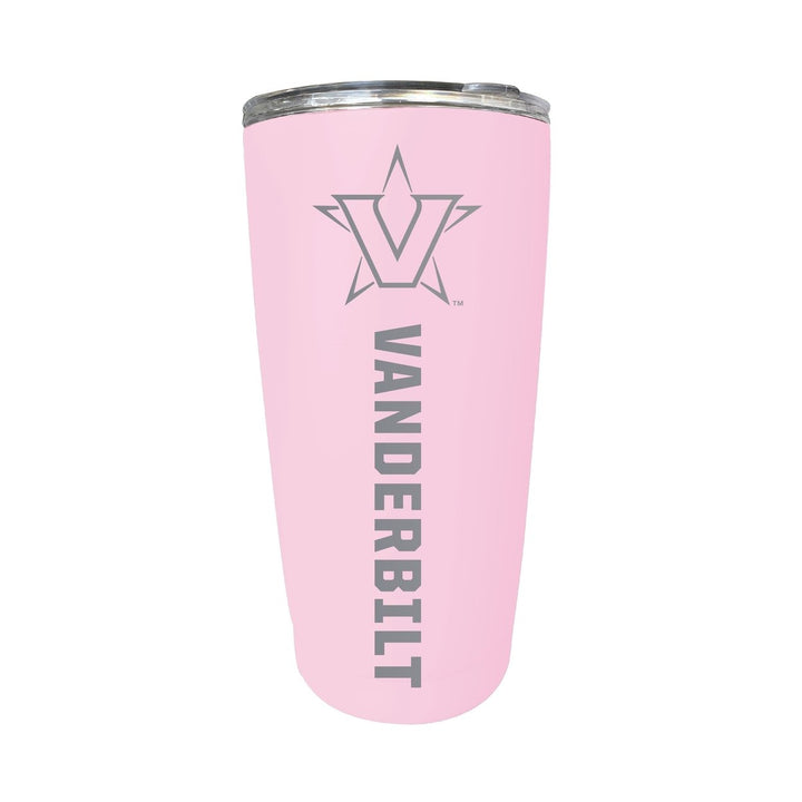 Vanderbilt University 16 oz Stainless Steel Etched Tumbler - Choose Your Color Image 4