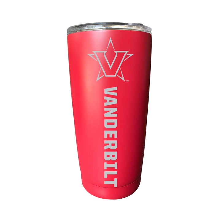 Vanderbilt University 16 oz Stainless Steel Etched Tumbler - Choose Your Color Image 4