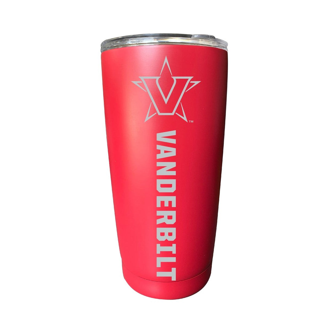 Vanderbilt University 16 oz Stainless Steel Etched Tumbler - Choose Your Color Image 1