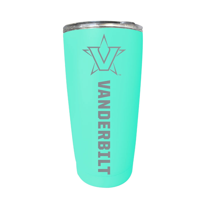 Vanderbilt University 16 oz Stainless Steel Etched Tumbler - Choose Your Color Image 6