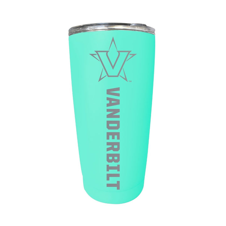 Vanderbilt University 16 oz Stainless Steel Etched Tumbler - Choose Your Color Image 1