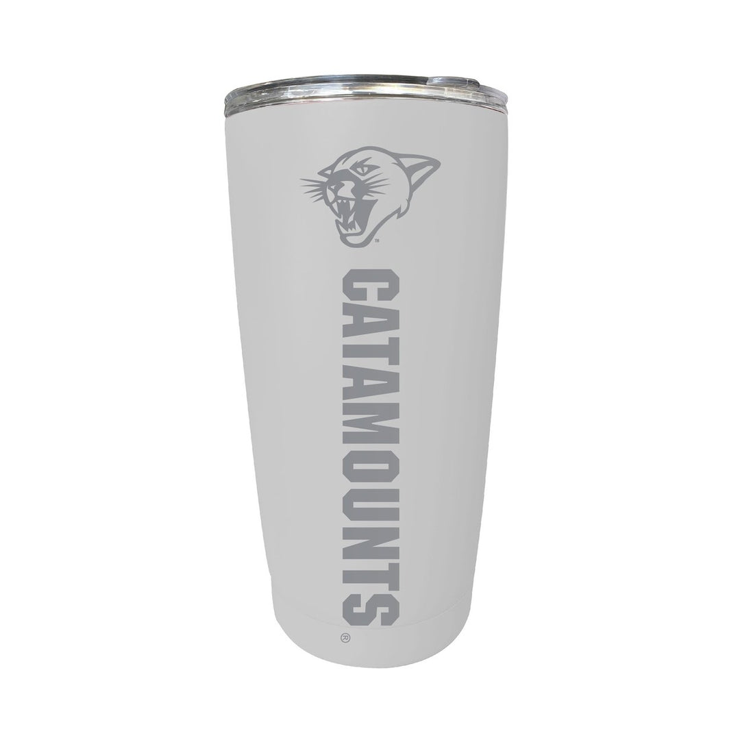 Vermont Catamounts 16 oz Stainless Steel Etched Tumbler - Choose Your Color Image 1