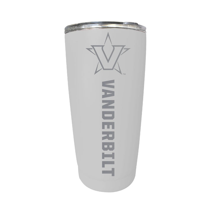 Vanderbilt University 16 oz Stainless Steel Etched Tumbler - Choose Your Color Image 1