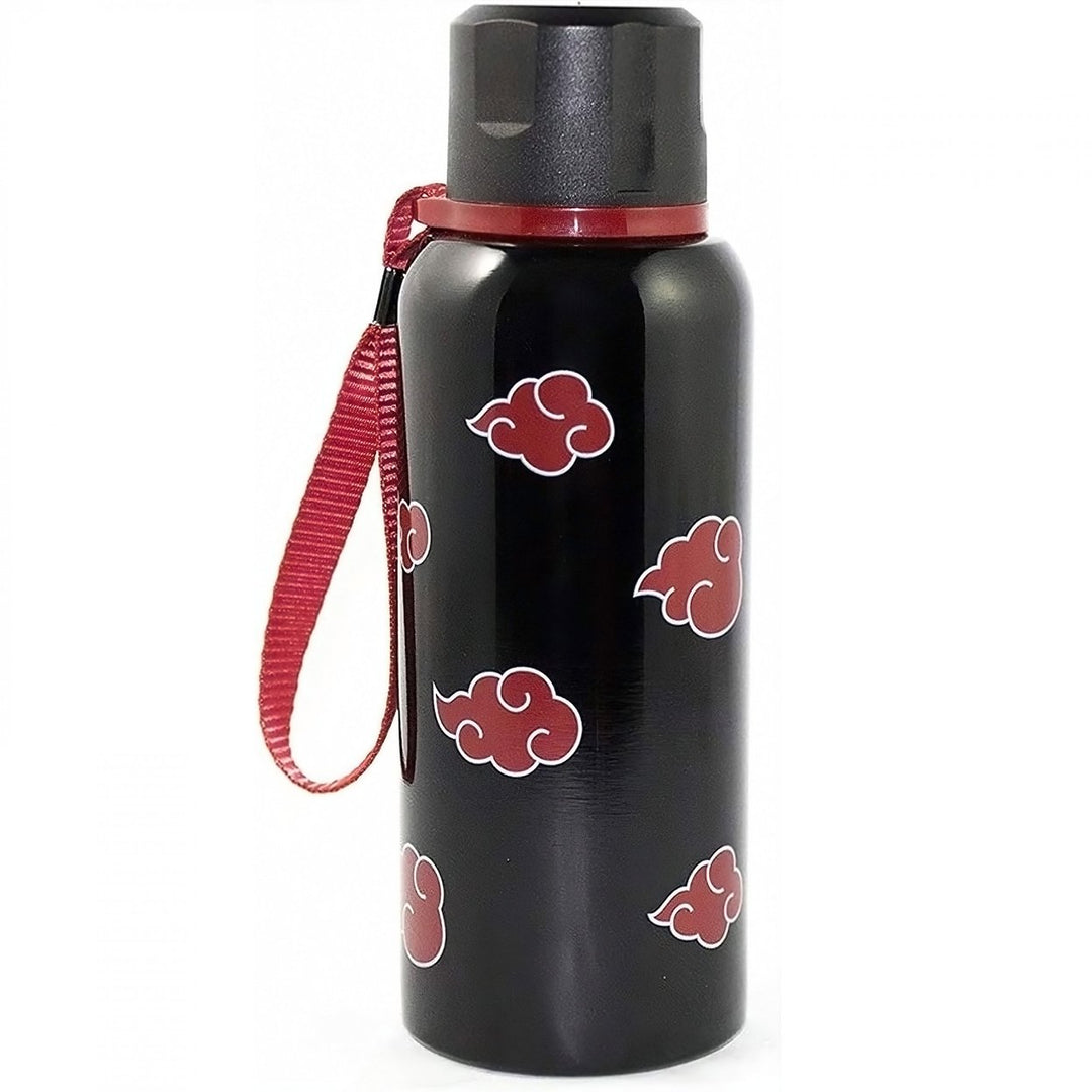 Naruto Shippuden Akatsuki Symbol Stainless Steel 16 oz Travel Bottle Image 1