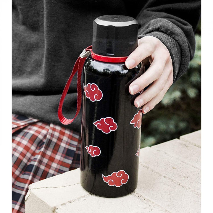 Naruto Shippuden Akatsuki Symbol Stainless Steel 16 oz Travel Bottle Image 4