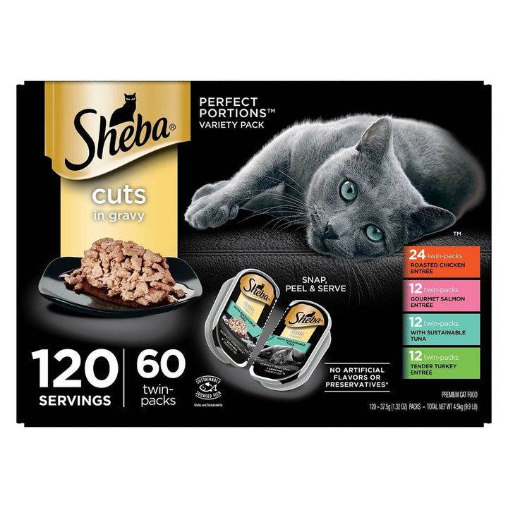 Sheba Perfect Portions Wet Cat Food Trays Variety Pack 2.6 Ounce (60 Count) Image 1