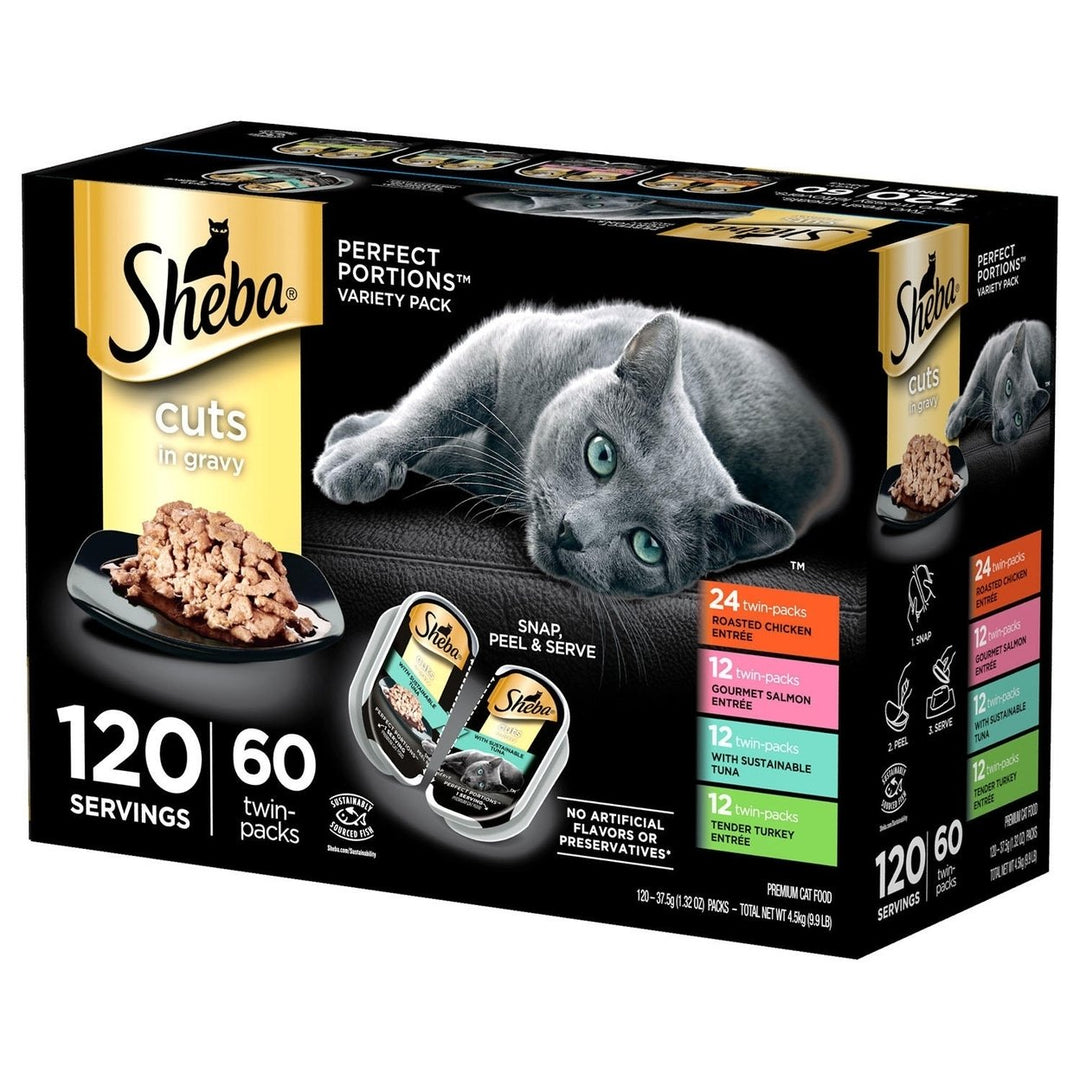 Sheba Perfect Portions Wet Cat Food Trays Variety Pack 2.6 Ounce (60 Count) Image 4