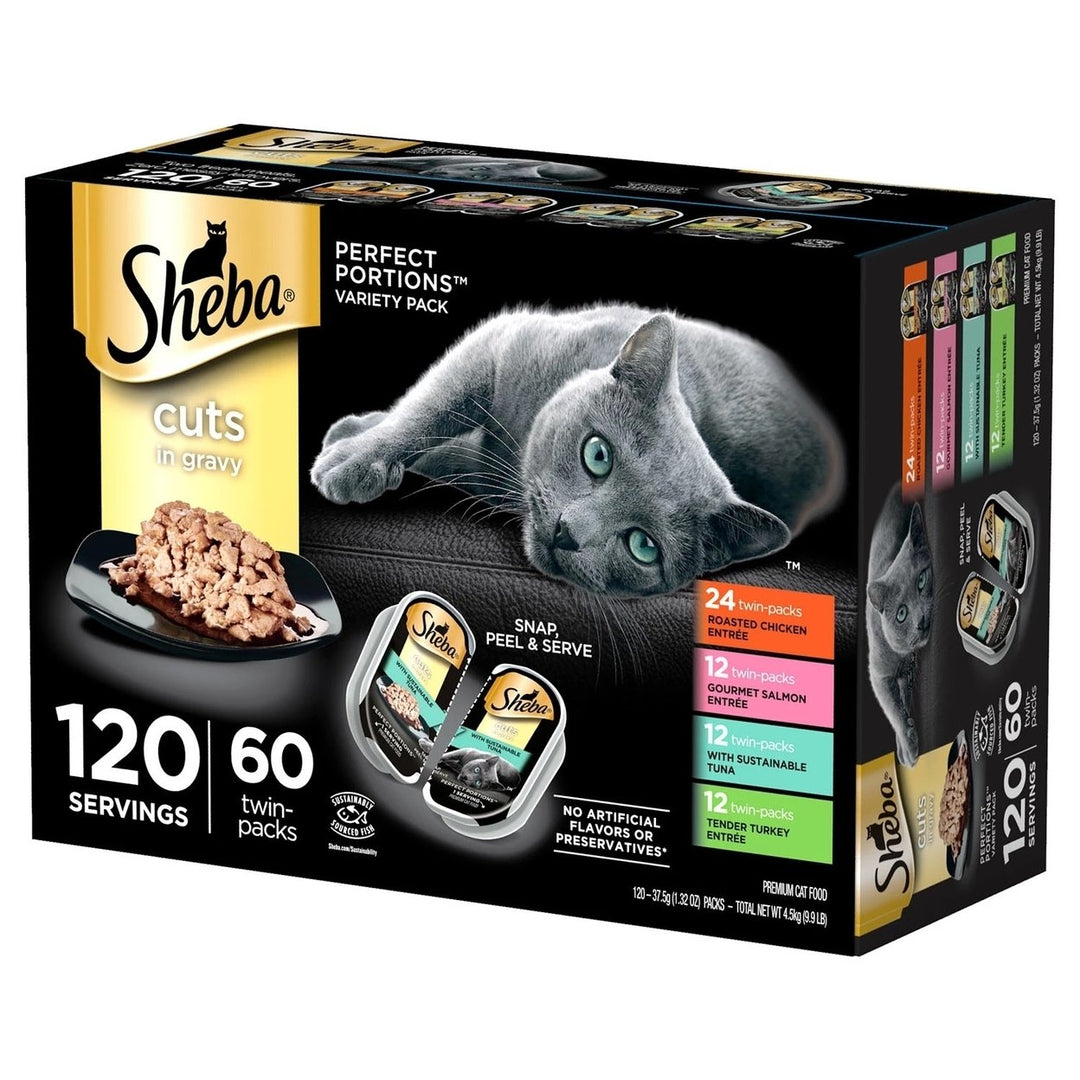 Sheba Perfect Portions Wet Cat Food Trays Variety Pack 2.6 Ounce (60 Count) Image 4