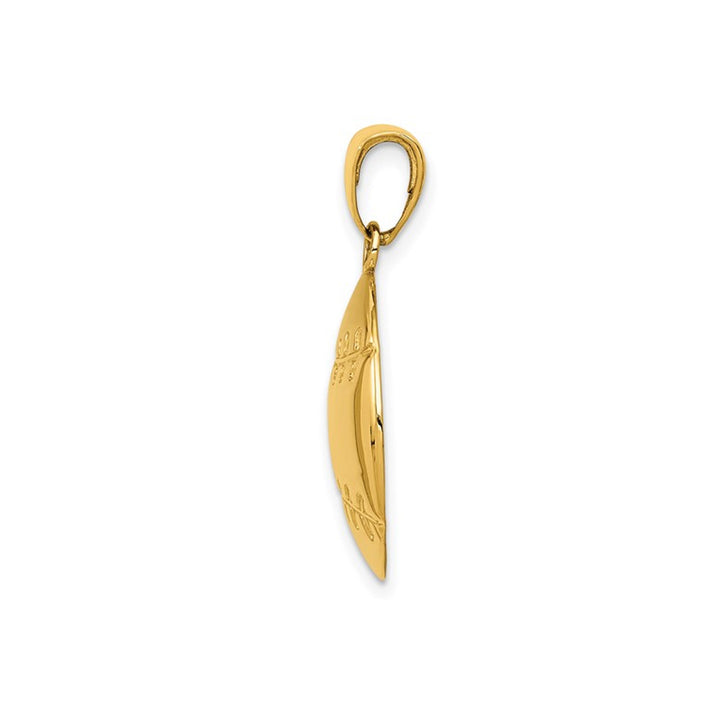 14K Yellow Gold Baseball Charm Pendant (NO CHAIN) Image 3