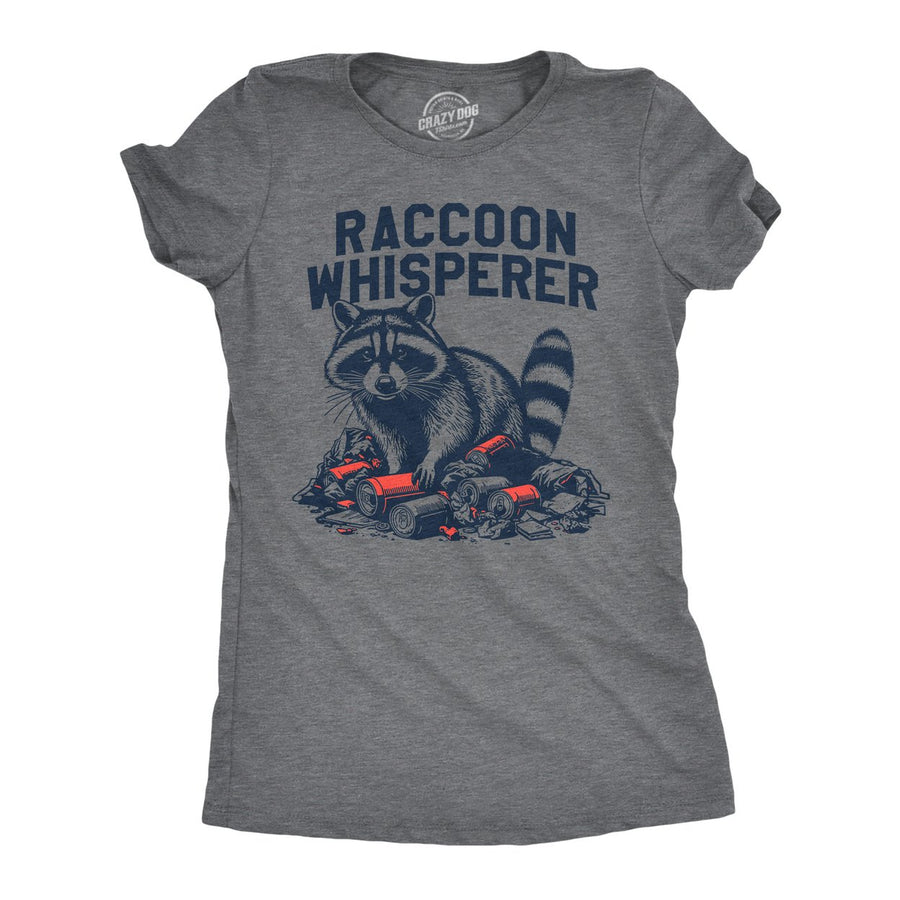 Womens Funny T Shirts Raccoon Whisperer Sarcastic Animal Graphic Tee For Ladies Image 1