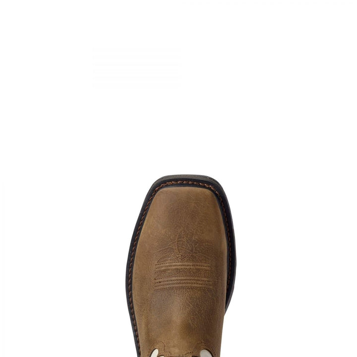 ARIAT Mens Rye Workhog Western Work Boot Soft Toe Rye Brown Image 4
