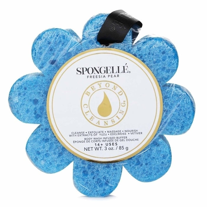 Spongelle Wild Flower Soap Sponge - Freesia Pear (Blue) 1pc/85g Image 1