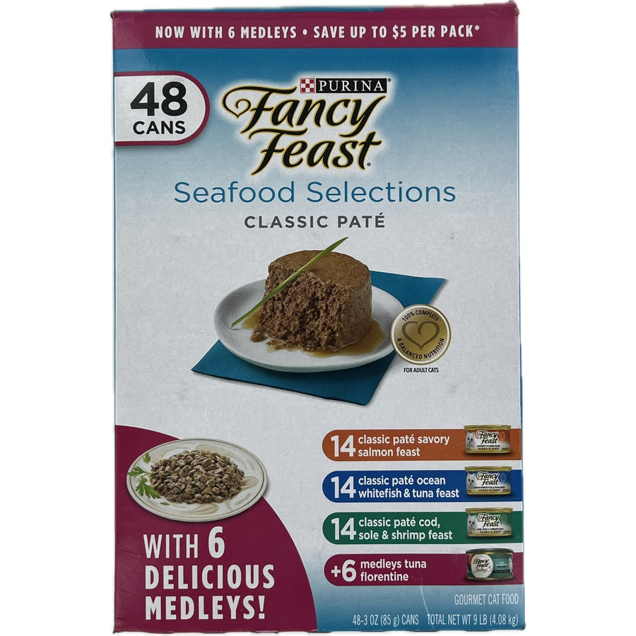 Fancy Feast Medleys Seafood Selections Classic Pate Wet Cat Food 3 Oz (48 Ct) Image 1