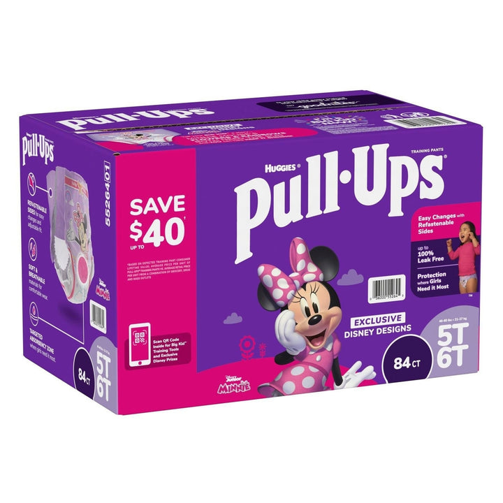 Huggies Pull-Ups Training Pants for Girls 5T-6T 50+ Pounds (84 Count) Image 1