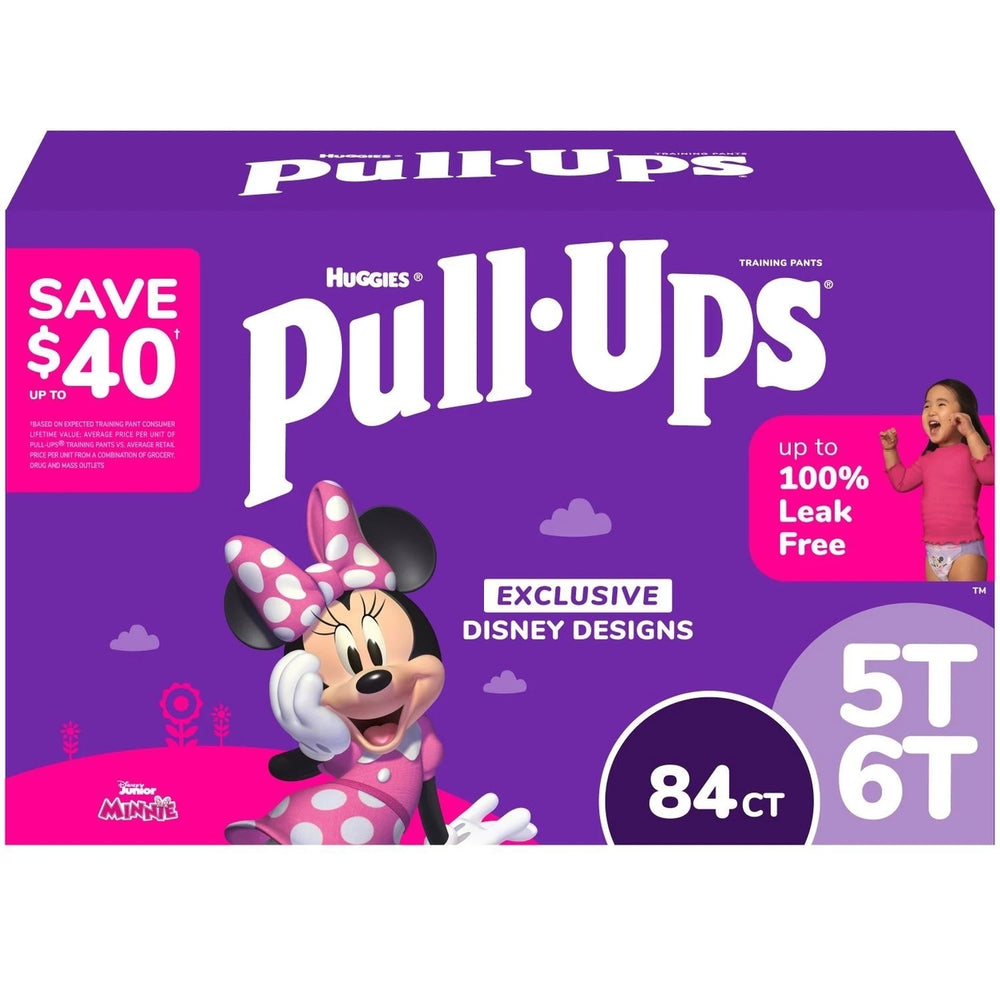 Huggies Pull-Ups Training Pants for Girls 5T-6T 50+ Pounds (84 Count) Image 2