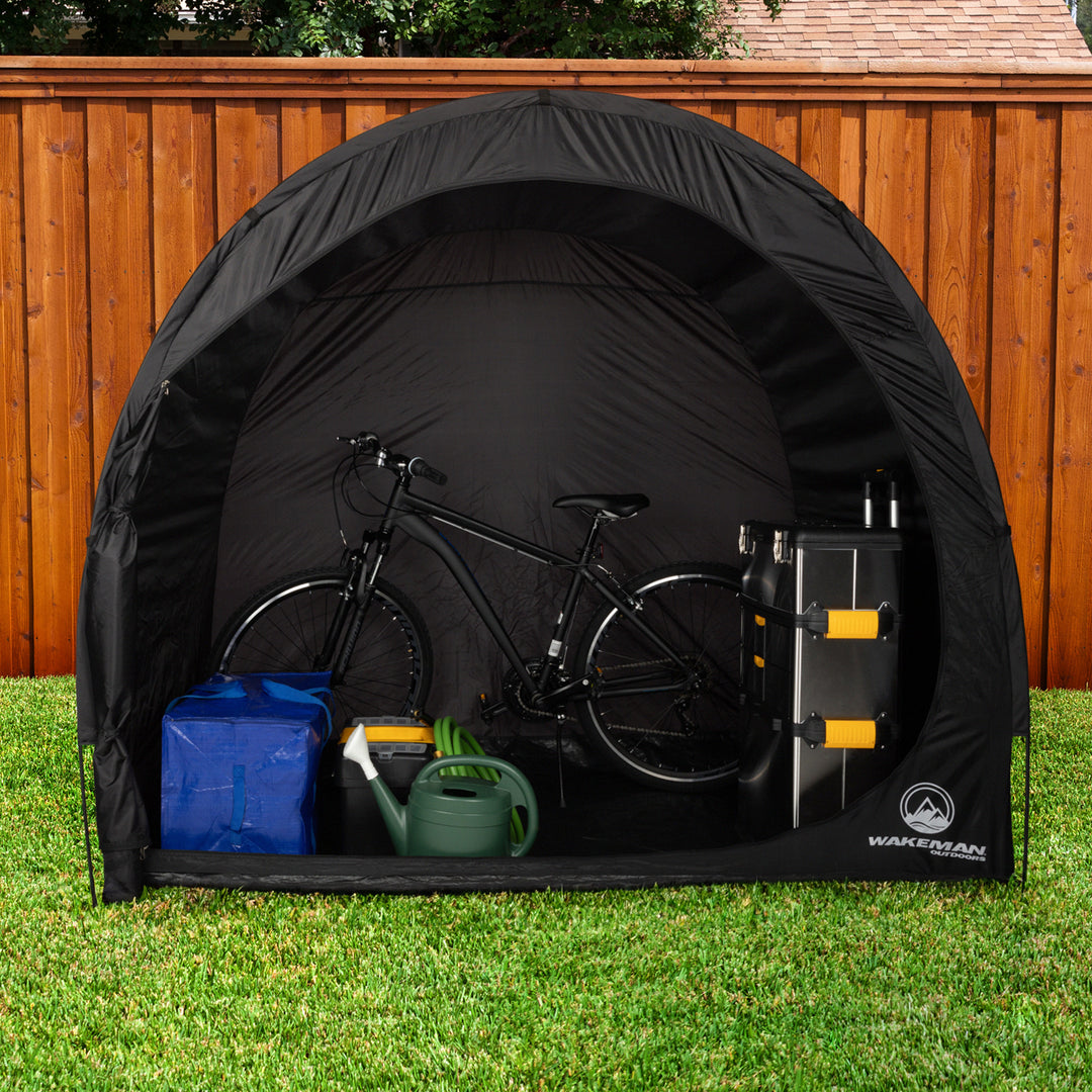 Bike Storage Shed - 6.5x5.3x5.3 Bike Cover Holds up to 4 Bicycles - Water and UV-Resistant Pop Up Tent with Carry Image 6