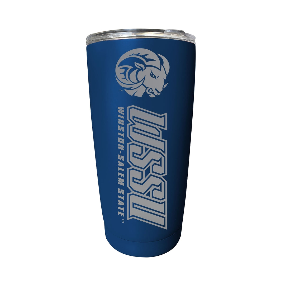 Winston-Salem State NCAA Laser-Engraved Tumbler - 16oz Stainless Steel Insulated Mug Choose Your Color Image 3