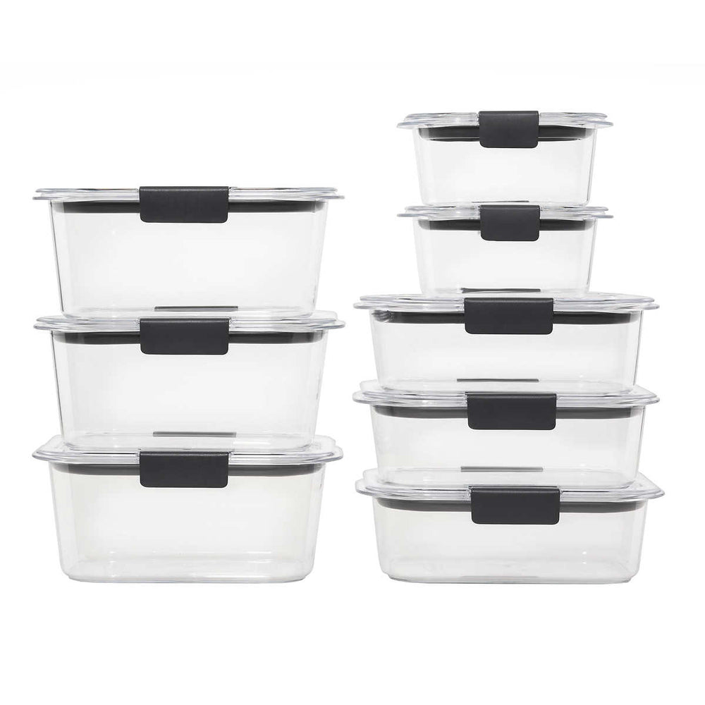 Rubbermaid Brilliance Plastic Food Storage ContainersSet of 16 Image 2
