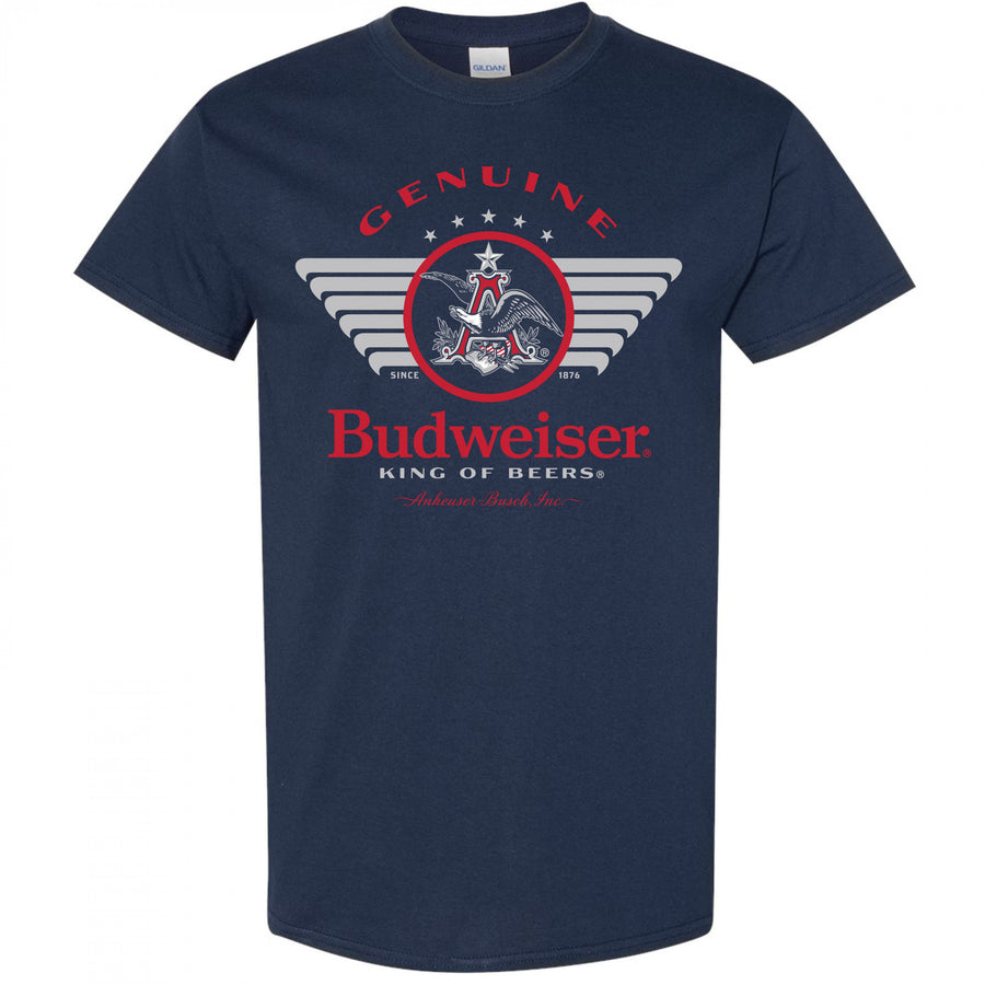 Budweiser Genuine King of Beer Navy Colorway T-Shirt Image 1