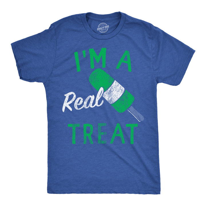 Mens Funny T Shirts Im A Real Treat Sarcastic Popsicle Graphic Tee For Men Image 1