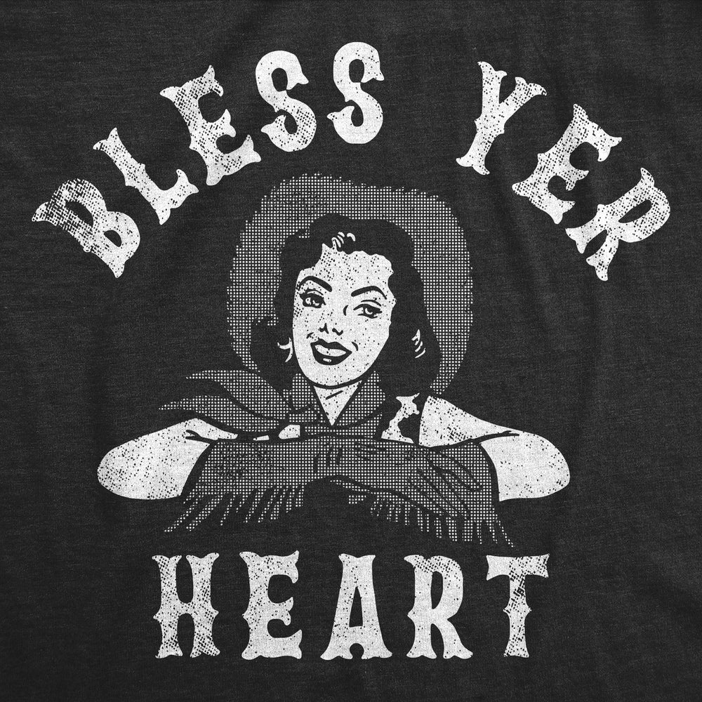 Womens Bless Yer Heart Funny T Shirt Sarcastic Southern Bell Graphic Tee For Ladies Image 2