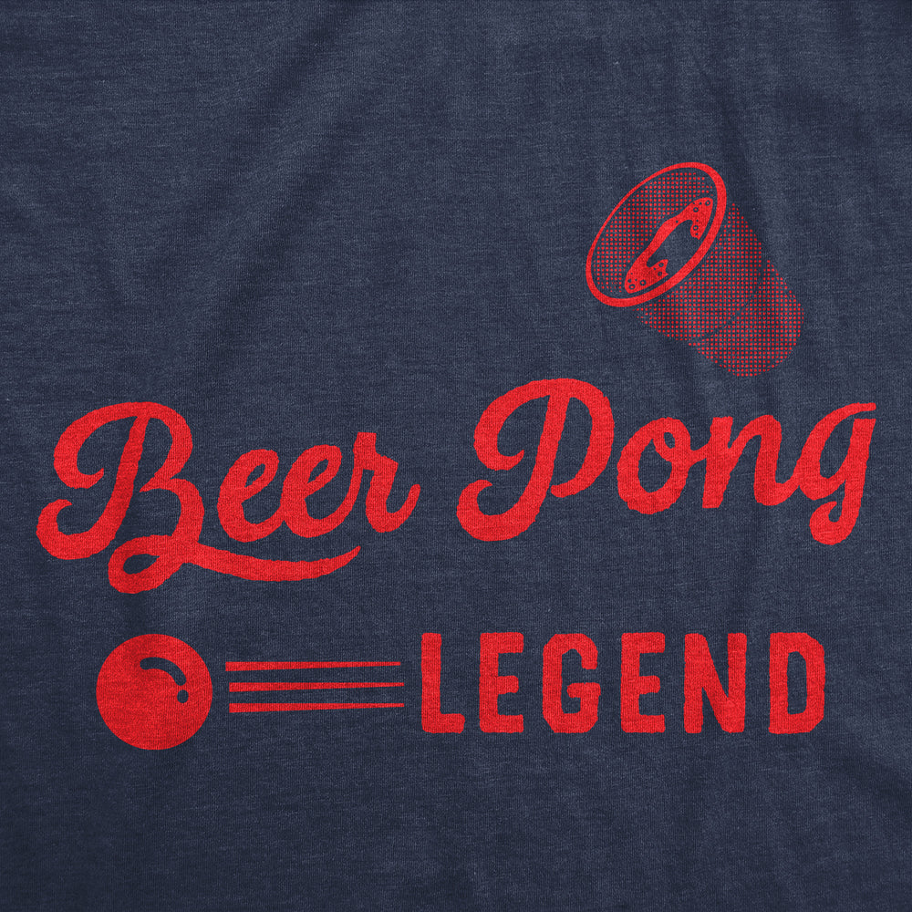 Mens Funny T Shirts Beer Pong Legend Sarcastic Drinking Tee For Men Image 2