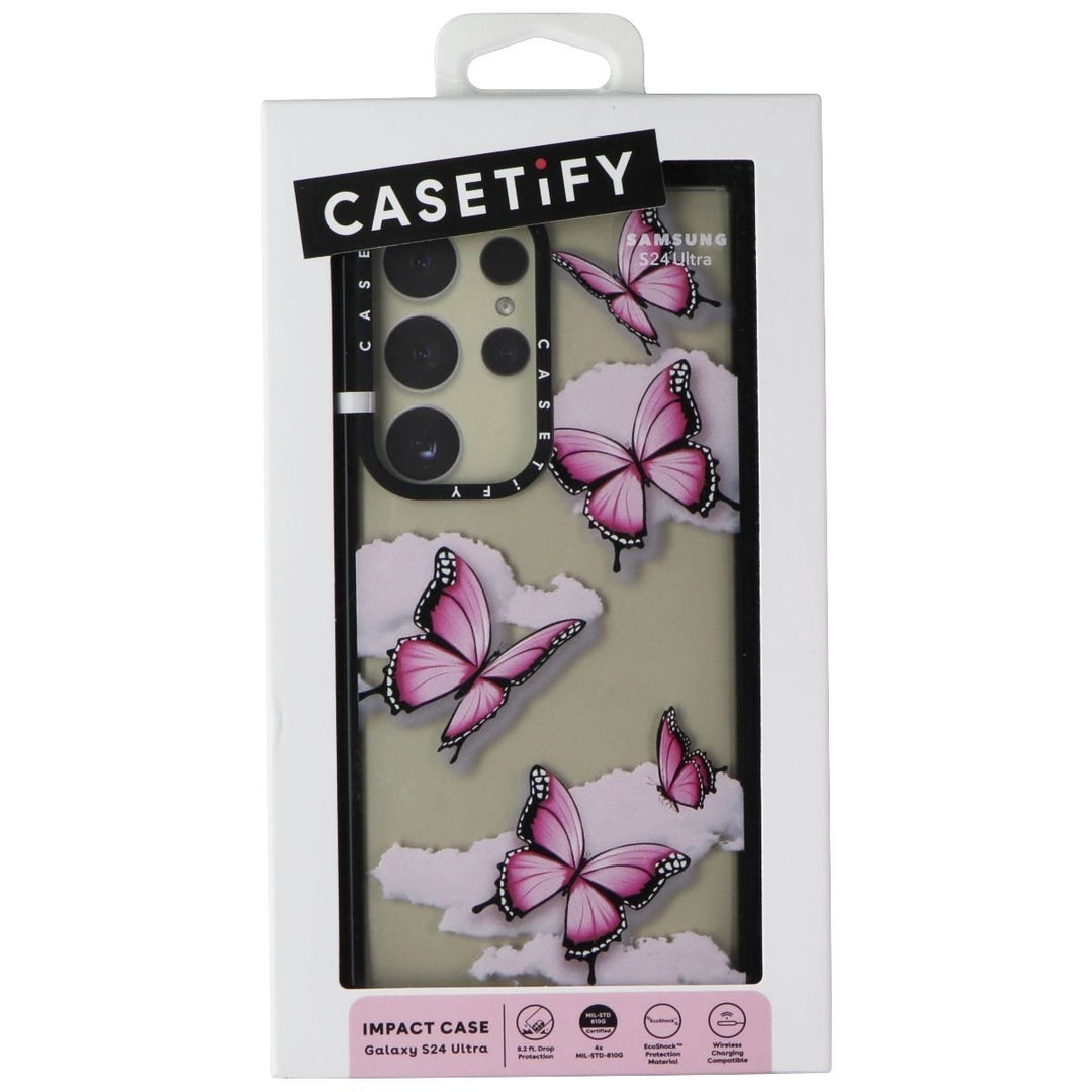 CASETiFY Impact Series Case for MagSafe for Galaxy S24 Ultra - Pink Butterflies Image 1