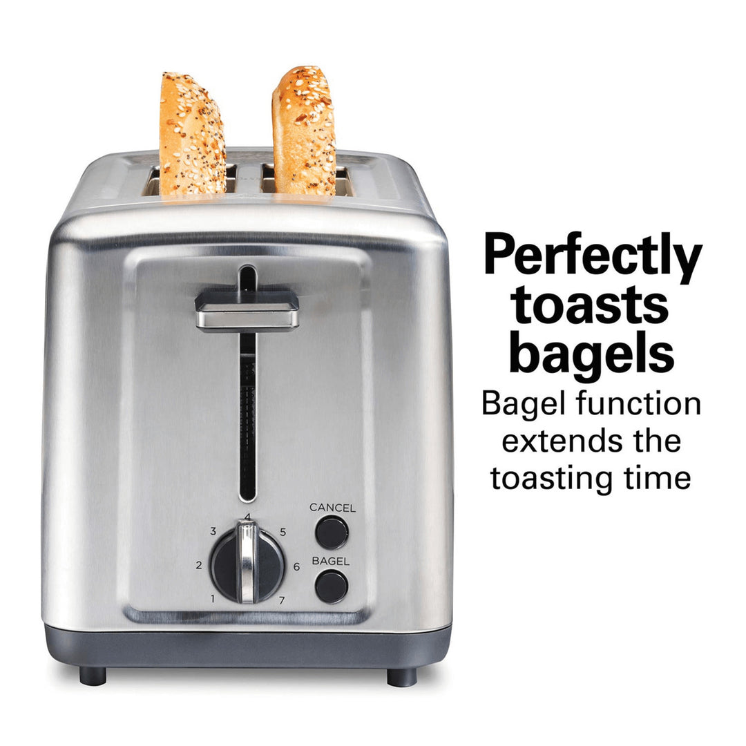 Hamilton Beach Brushed Stainless Wide-Slot 2-Slice Toaster Image 4