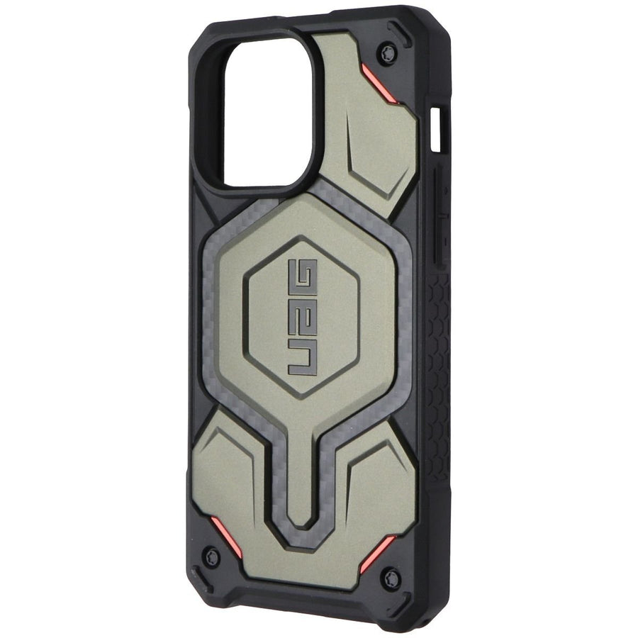 UAG Urban Armor Gear Monarch Pro for iPhone 15 Pro Max - Carbon Elemental Green Image 1