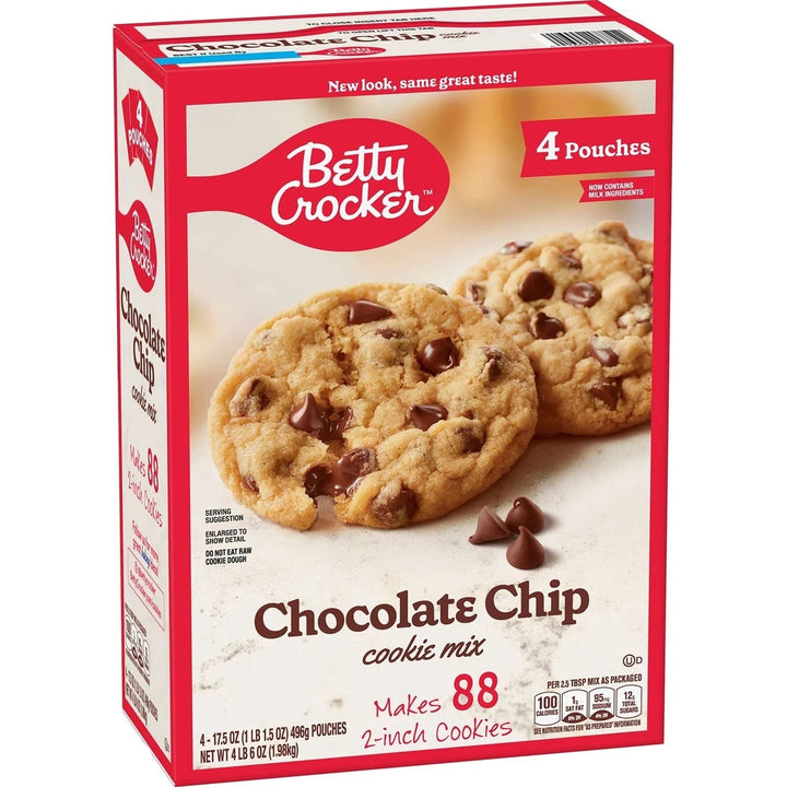 Betty Crocker Chocolate Chip Cookie Pouch 17.5 Ounce (Pack of 4) Image 1