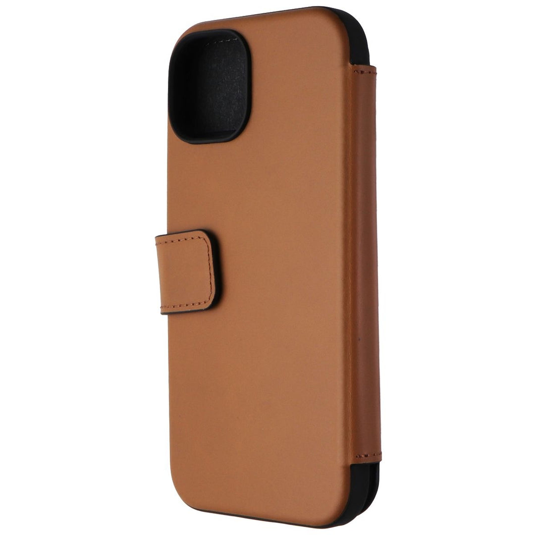 Nomad Modern Leather Folio Case for MagSafe for iPhone 15 - English Tan Image 1